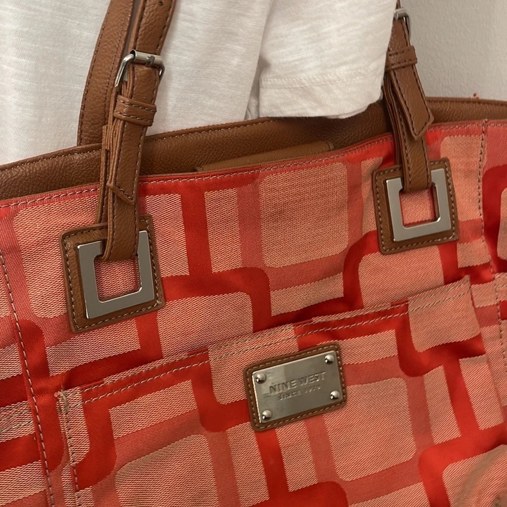 Nine West Red Geometric Shoulder Bag